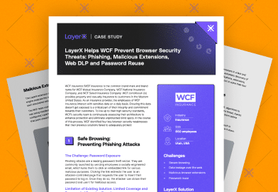 LayerX Helps WCF Prevent Browser Security Threats