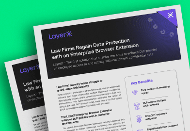 Fiche technique LayerX pour les cabinets d'avocats