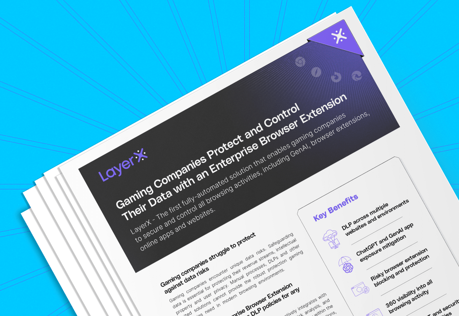 LayerX Datasheet for Gaming Companies