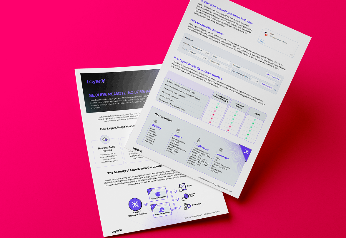 LayerX: Secure Remote Access and BYOD