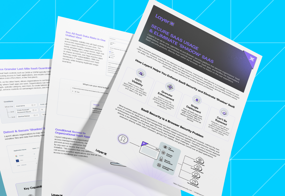 LayerX: Secure SaaS Usage & Eliminate ‘Shadow’ SaaS